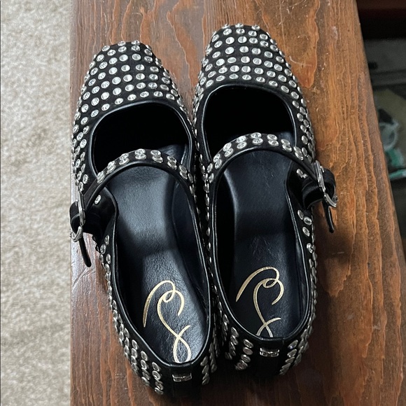 Sam Edelman Black Studded Flats - Picture 3 of 7